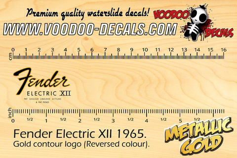 Fender Electric XII 1965 GOLD (reverse color logo)