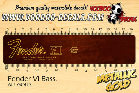 Fender VI Bass ALL GOLD